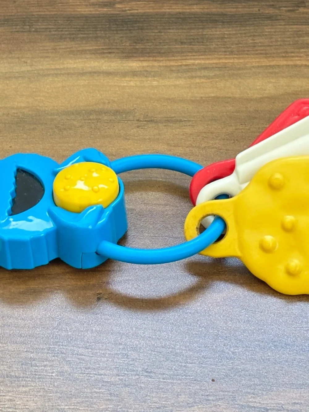 VINTAGE Sesame Street Cookie Monster Baby Rattle Teether Activity Toy Tyco 1995